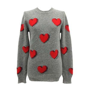 2019年製 GRIGIO ROSSO Prada sweater with hearts P24ZOC S201
