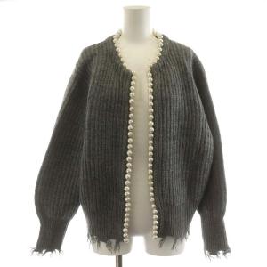 22AW PEARL DAMAGE CD BRITISH WOOL カーディガン