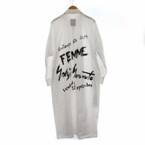 BLACK Scandal Spare collar FEMME Art Long shirts ロングシャツ