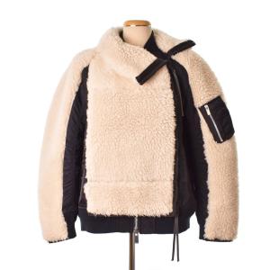 22AW Faux Shearling Nylon Twill Blouson MA-1