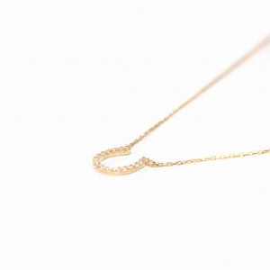 ネックレス ホースシュー ダイヤモンド 0.05ct K18