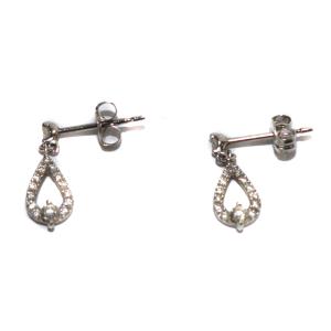 ドロップピアス ダイヤ 0.08ct Pt950