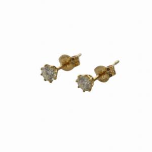 ソルティア ラウンド ピアス K18 ダイヤモンド 0.03ct 
