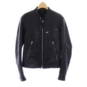 ラムレザー シングル ライダースジャケット S